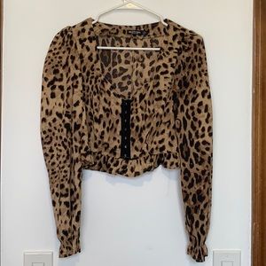 NastyGal long sleeve crop